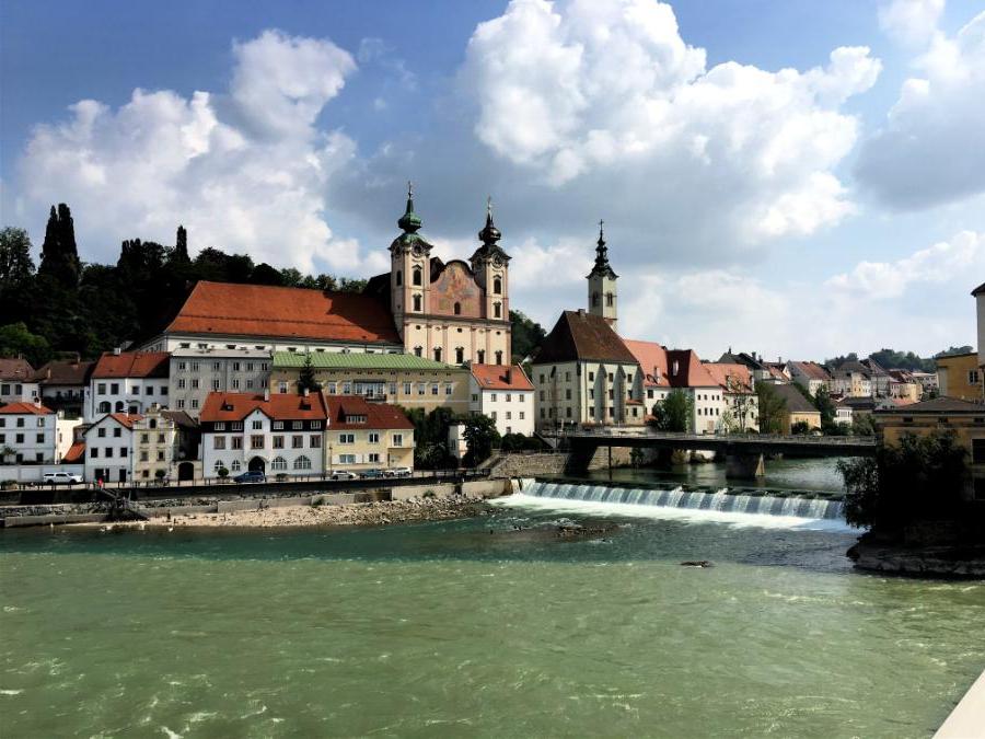 View of River Enns and St Michael's Church